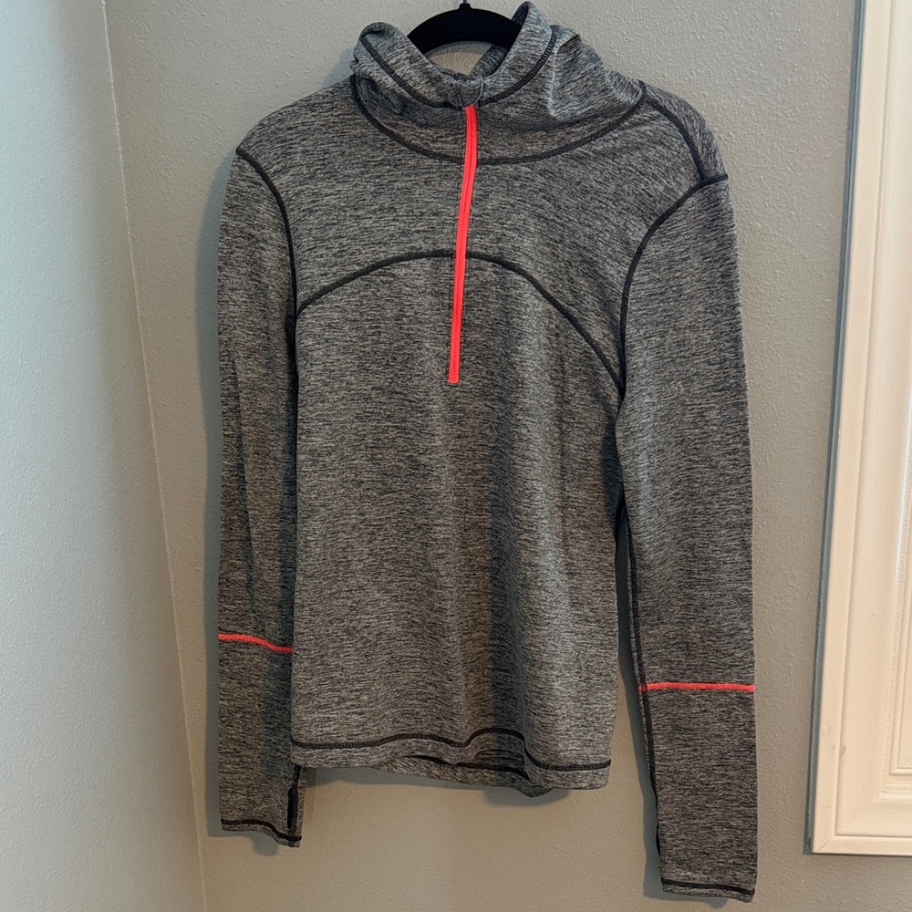 Zella Gray Hoodie with Pink Accents